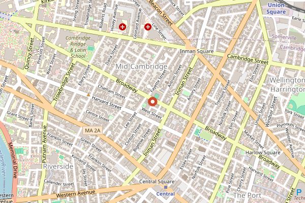 Map showing Barismo Coffee in Boston