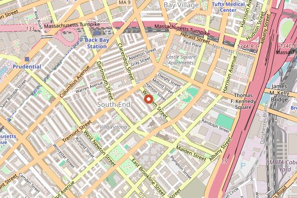 Map showing Stir Cooking School in Boston