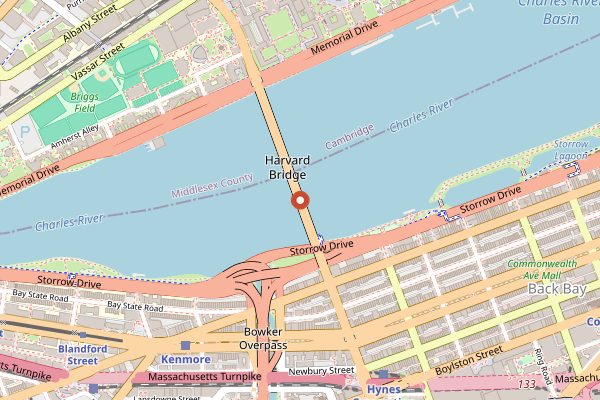 Map showing Veggie Galaxy in Boston