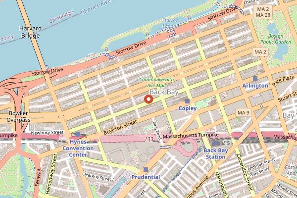 Map showing Contessa in Boston