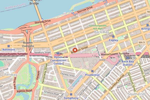 Map showing Dani's Queer Bar in Boston