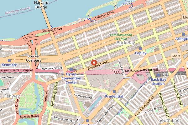 Map showing Hecate in Boston