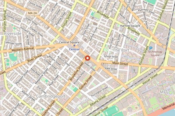 Map showing The Middle East in Boston