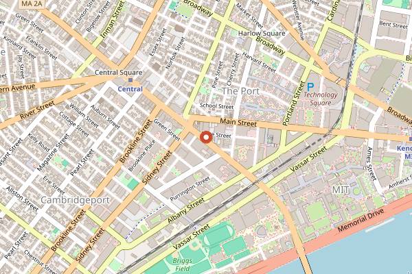 Map showing Miracle of Science Bar + Grill in Boston
