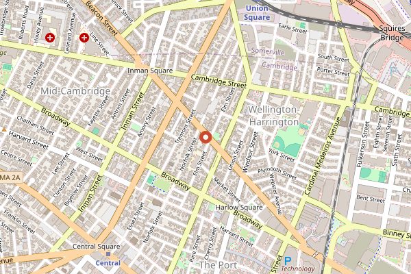 Map showing Oleana in Boston