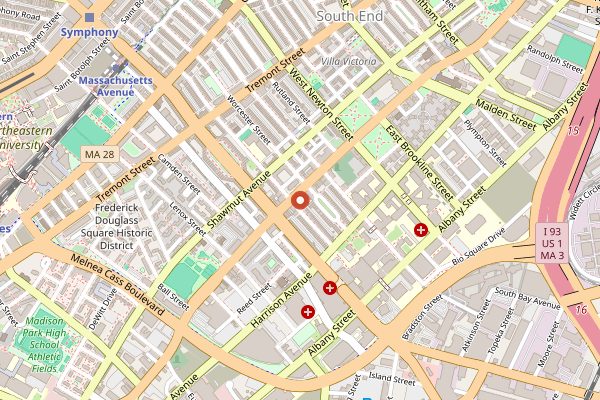 Map showing Toro in Boston