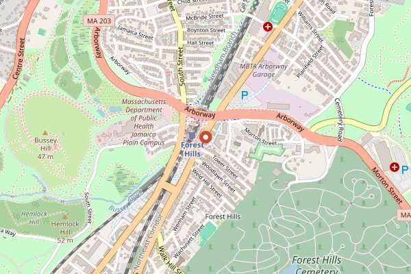 Map showing Brassica Kitchen + Cafe in Boston