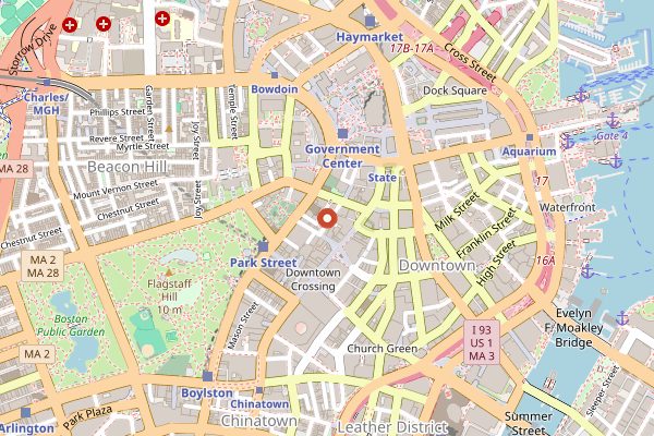 Map showing Haley.Henry Wine Bar in Boston