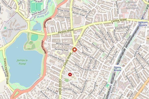 Map showing Tres Gatos in Boston
