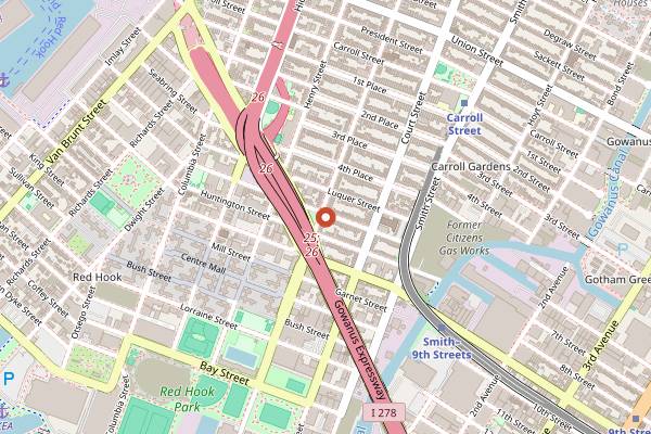 Map showing ACQ Bread Co in Brooklyn
