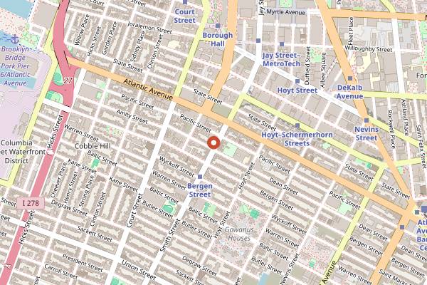 Map showing Bien Cuit in Brooklyn