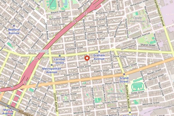 Map showing Fortunato Brothers in Brooklyn
