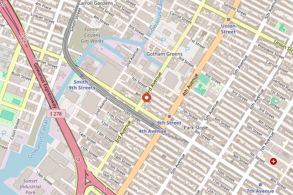 Map showing Four & Twenty Blackbirds in Brooklyn