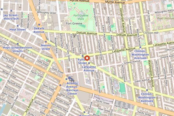 Map showing Saint Street Cakes in Brooklyn