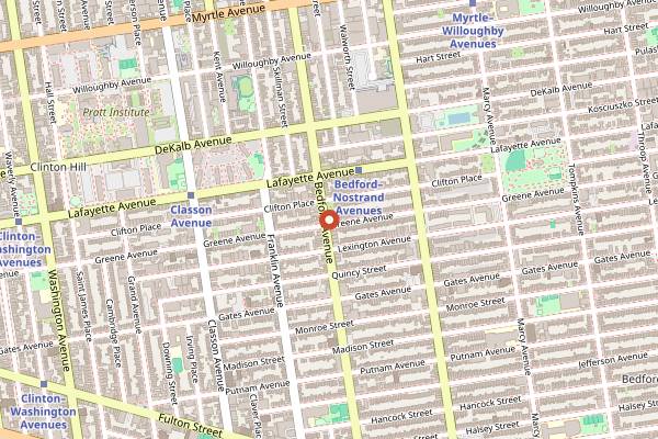 Map showing Welcome Home in Brooklyn