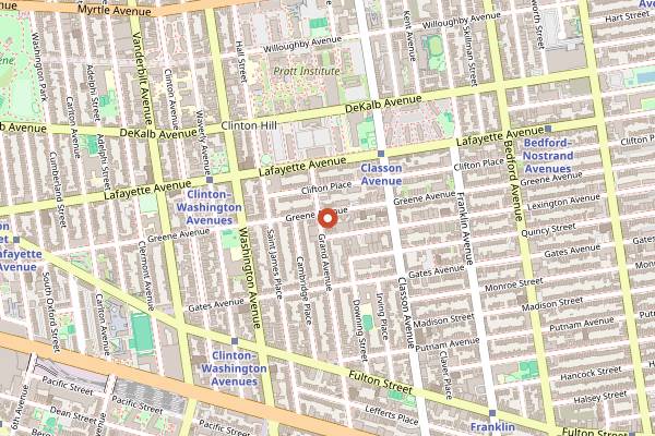 Map showing Athena Keke's in Brooklyn