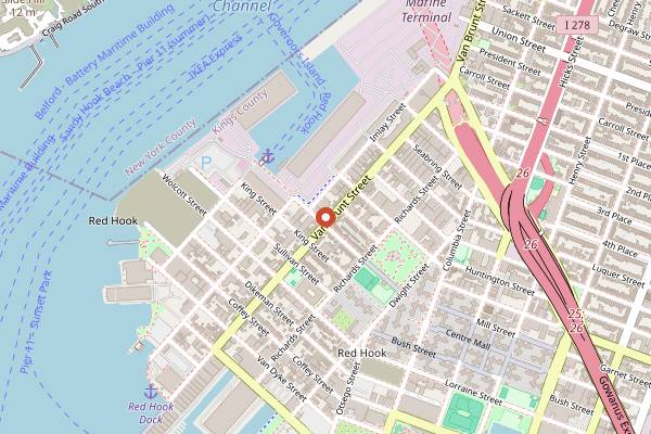 Map showing Brooklyn Ice House in Brooklyn