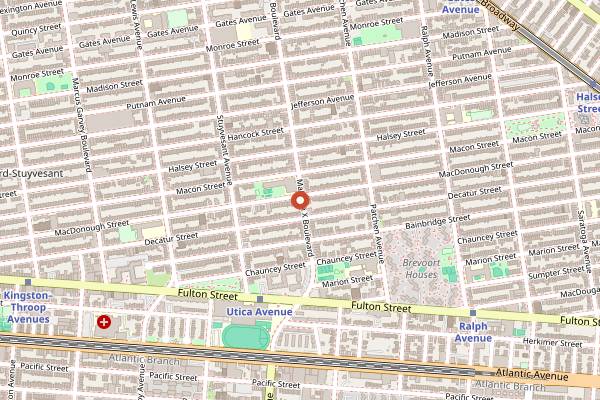 Map showing Dick & Jane's BarRoom in Brooklyn