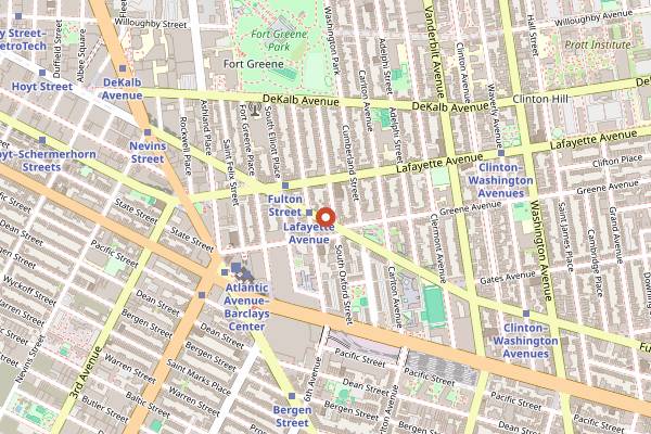 Map showing Endswell in Brooklyn