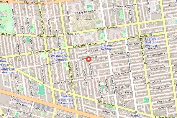 Map showing Golden Ratio in Brooklyn