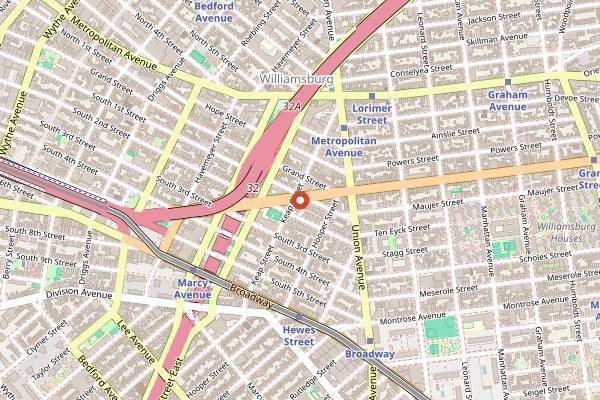 Map showing Kinda Nice in Brooklyn