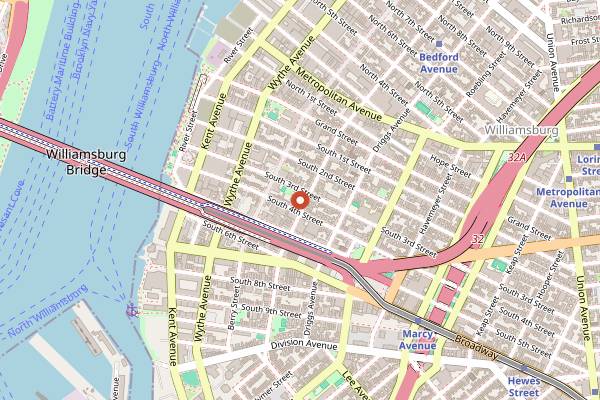 Map showing Layla in Brooklyn