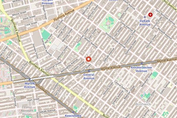 Map showing Orion Bar in Brooklyn