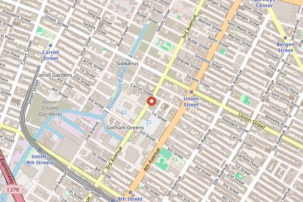 Map showing Shania's Max Bet in Brooklyn