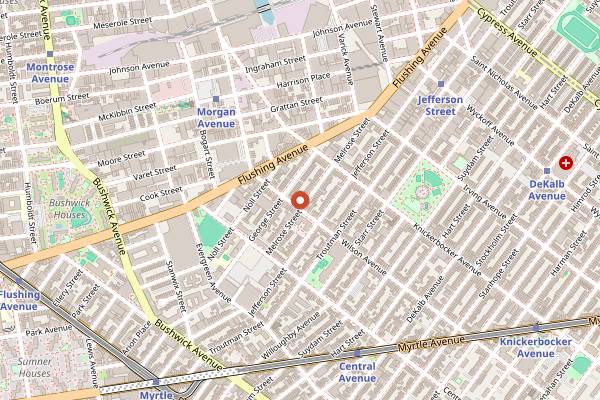 Map showing Yours Sincerely in Brooklyn