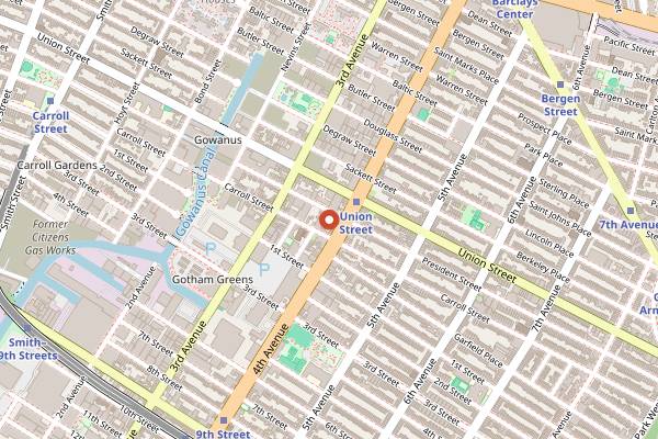 Map showing Forever Brewing in Brooklyn