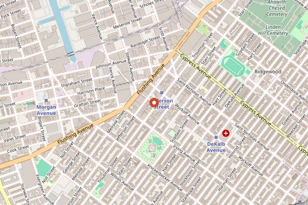 Map showing Kings County Brewers Collective in Brooklyn