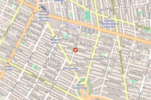 Map showing Gertrude's in Brooklyn