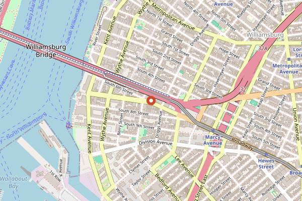 Map showing Meadowsweet in Brooklyn