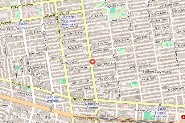 Map showing Ursula in Brooklyn