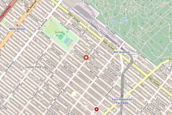 Map showing Ba Xuyên in Brooklyn