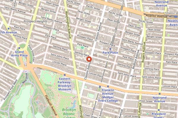 Map showing La Flor Pizzeria in Brooklyn