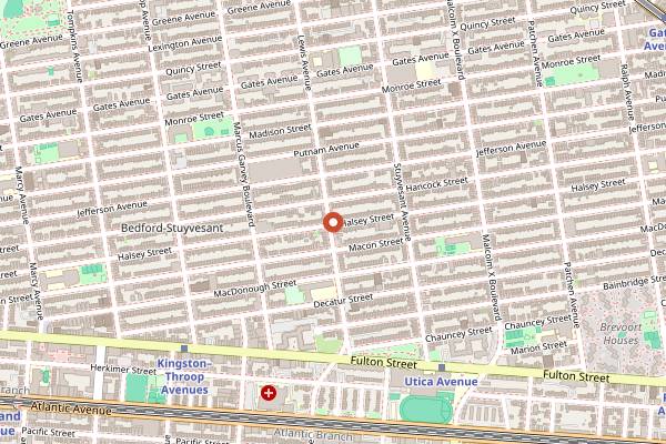 Map showing Ma-n-Pop in Brooklyn