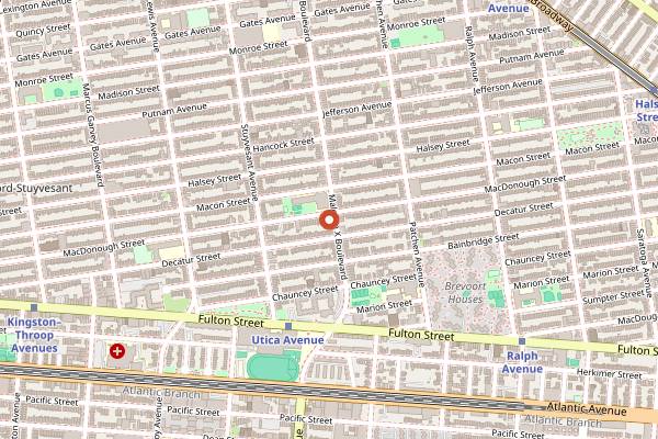 Map showing Che in Brooklyn