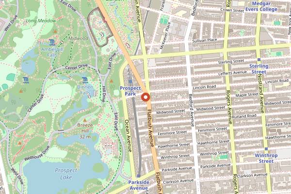Map showing Hibiscus Brew in Brooklyn