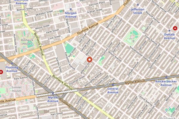 Map showing Loveless Coffees in Brooklyn
