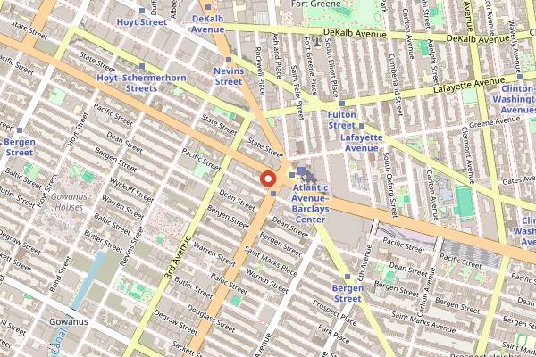 Map showing Squarrel Cafe in Brooklyn