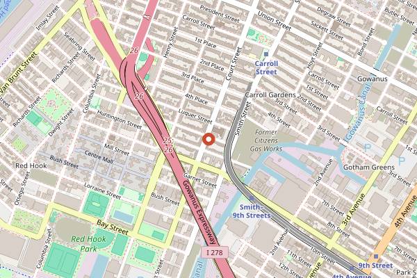 Map showing 6 Restaurant in Brooklyn