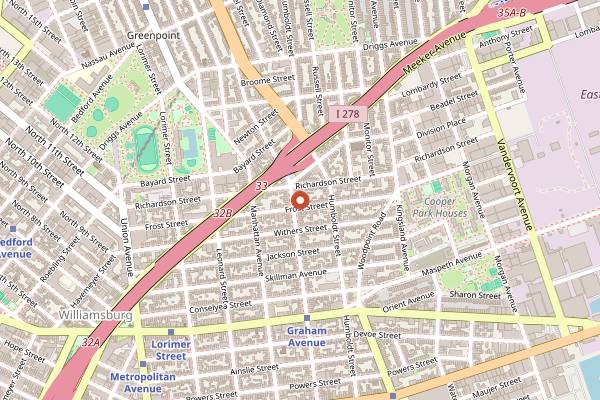Map showing Balera in Brooklyn