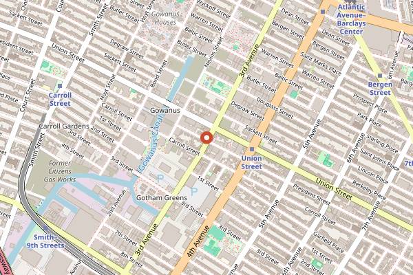 Map showing Café Mars in Brooklyn