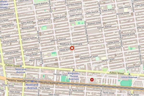 Map showing Daphne's in Brooklyn