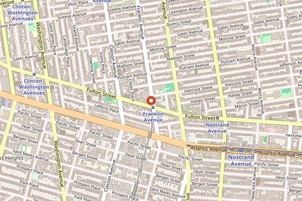 Map showing Hart's in Brooklyn