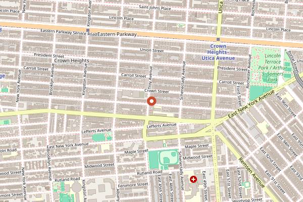 Map showing Izzy's Brooklyn Smokehouse in Brooklyn