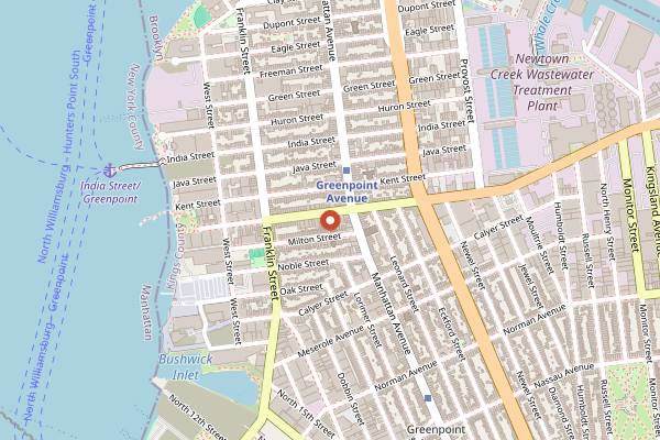Map showing Karczma in Brooklyn