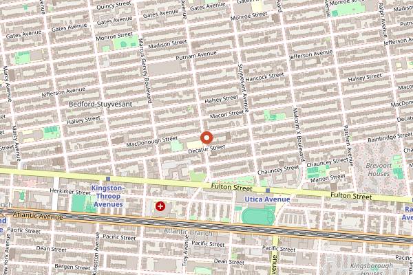 Map showing Peaches in Brooklyn