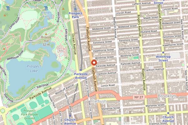 Map showing Risbo in Brooklyn